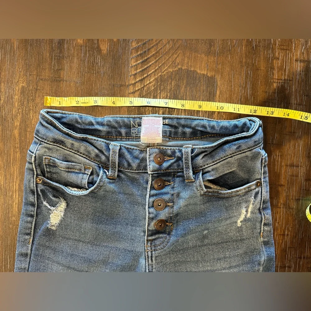 High Rise Distressed Denim Jeans - Picture 4 of 12